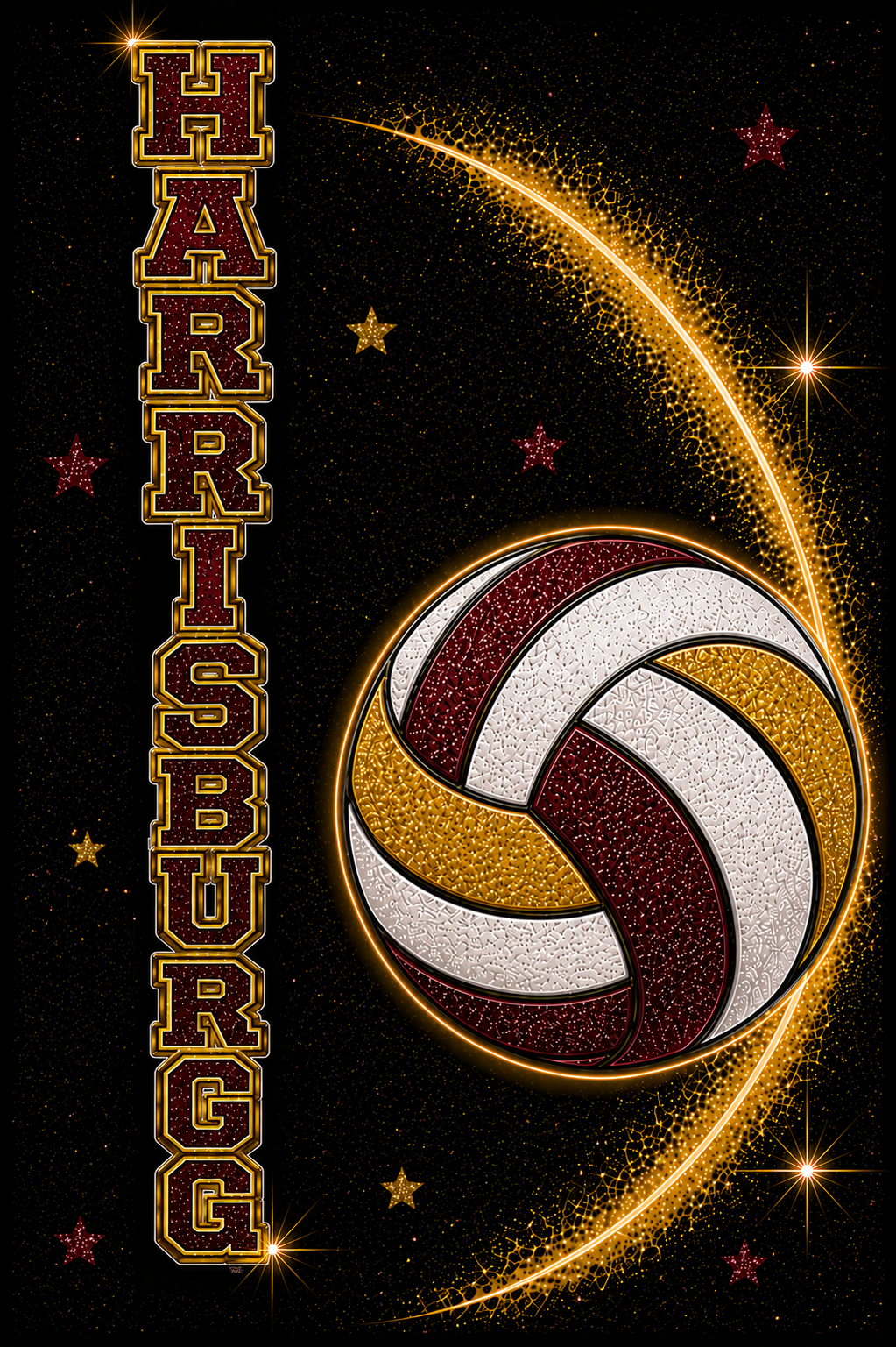 Harrisburg SD Volleyball Glitter