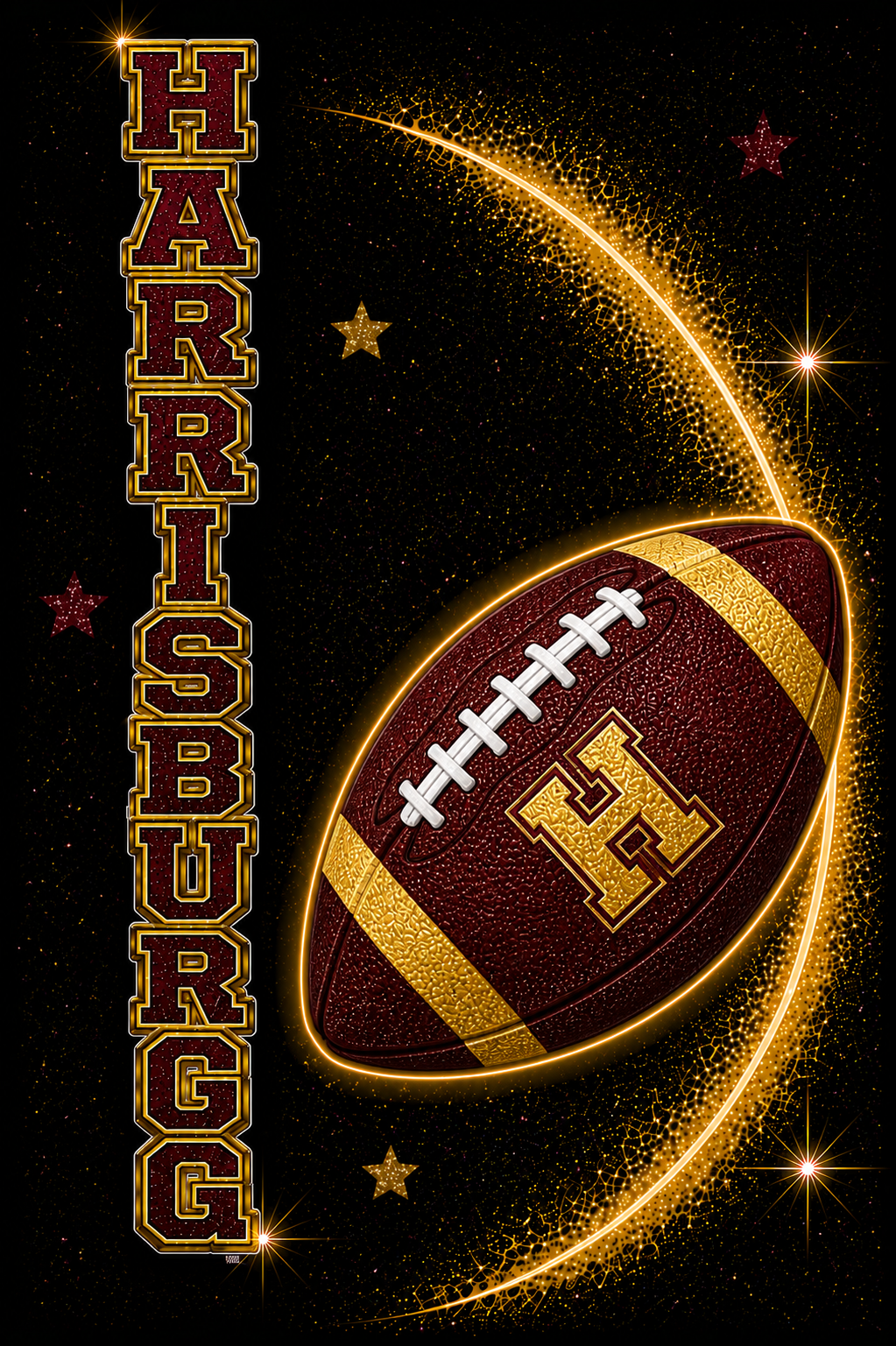 Harrisburg SD Football Glitter