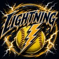 Tea Lightning Softball Logo Plain NO glitter
