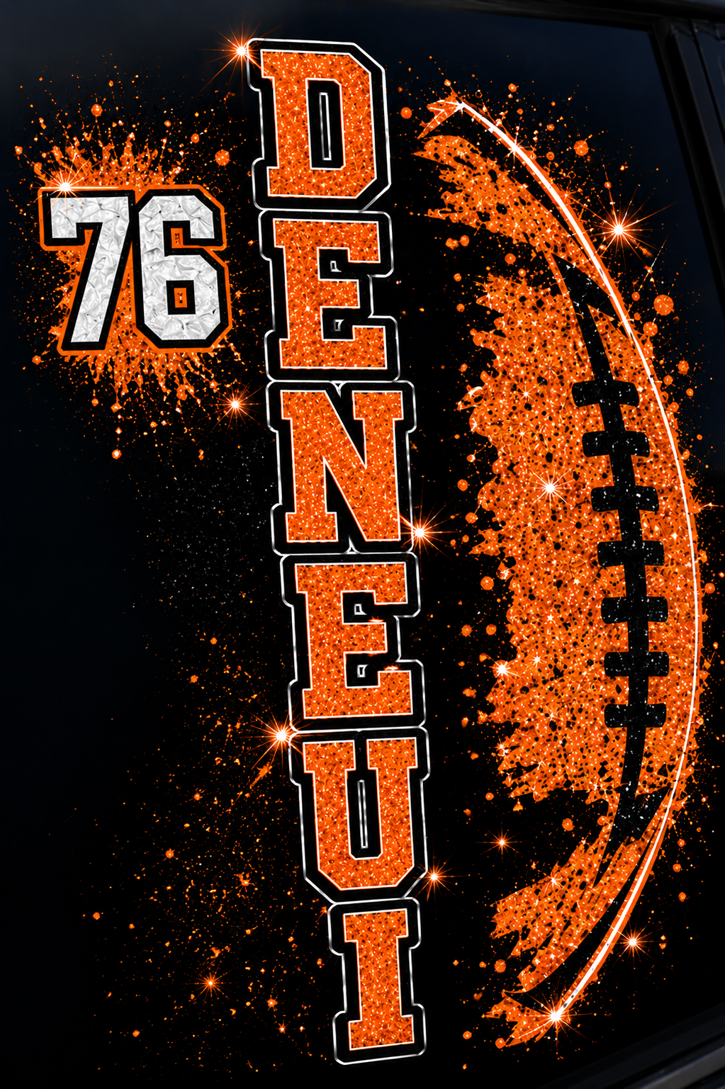 Lennox Football Glitter - Custom Order example