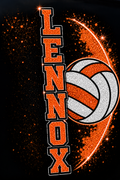 Lennox Volleyball Orange Glitter