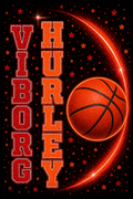 Viborg Hurley Basketball Orange and Red Sparkle