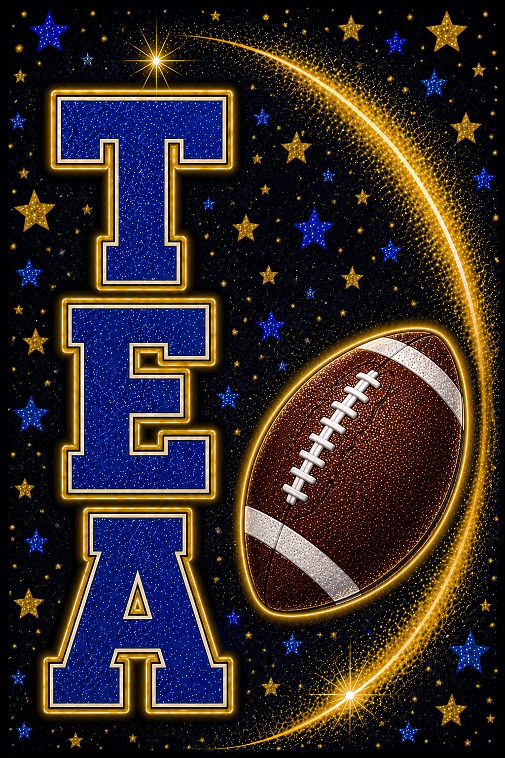 Tea Football Glitter Brown