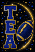 Tea Football Glitter Blue