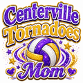 Centerville Volleyball Mom Glitter