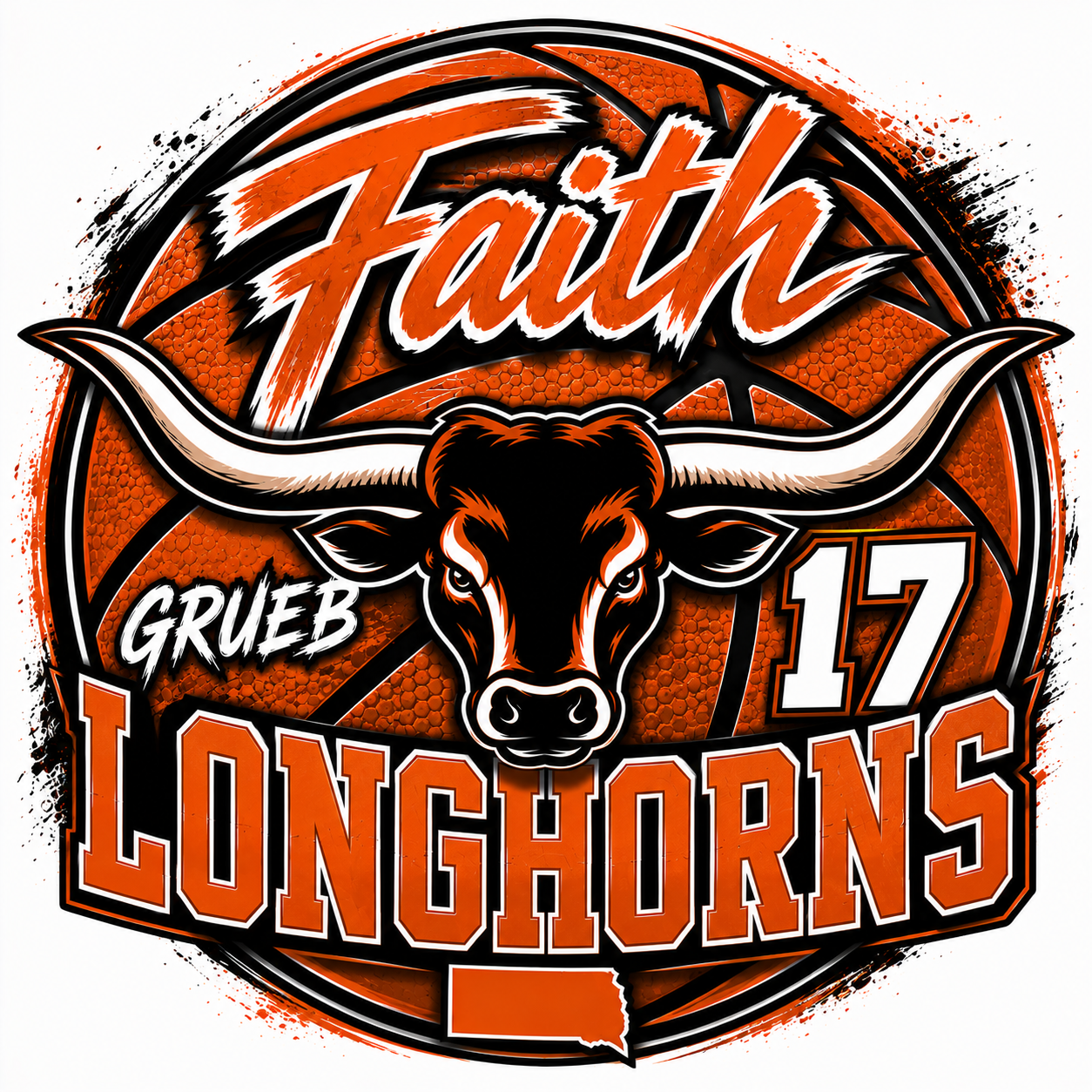 Faith, SD Basketball logo design custom order