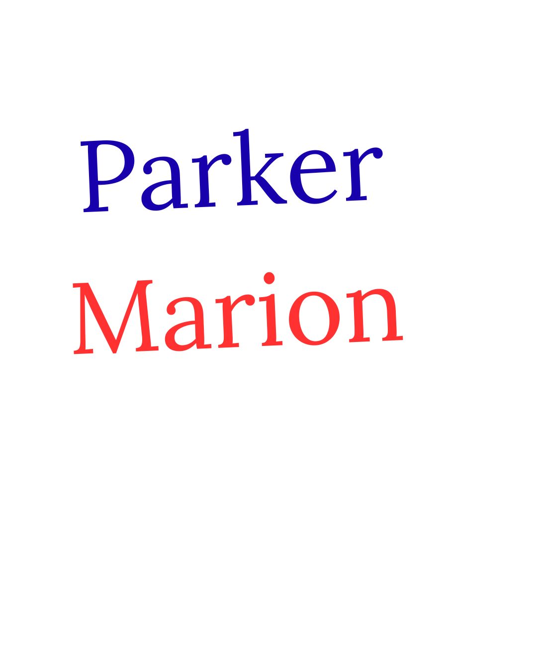 Parker Marion Simple Logo