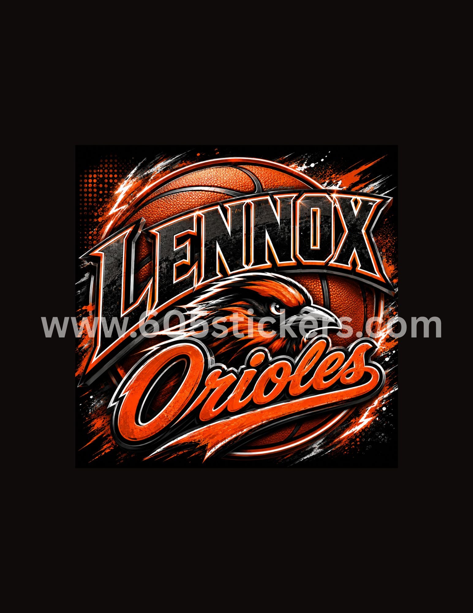 Lennox Basketball background logo with bird